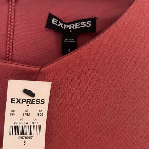 Express Rose Pink Flutter Sleeve Mini Dress – Size 6 NWT - Picture 3 of 5